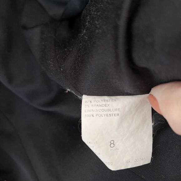 JS Collection Black Short Jacket Blazer Satin - Size 8 - Picture 4 of 7